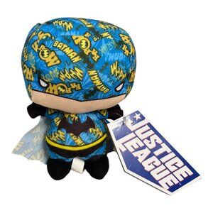 Justice League Batman Style Arcade Plush Toy Blue Comic Print 7"